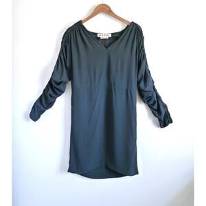 MARNI ITALY Ruched Raw Edge Distressed Shift Dress Net-A-Porter 38 2 XS $1850